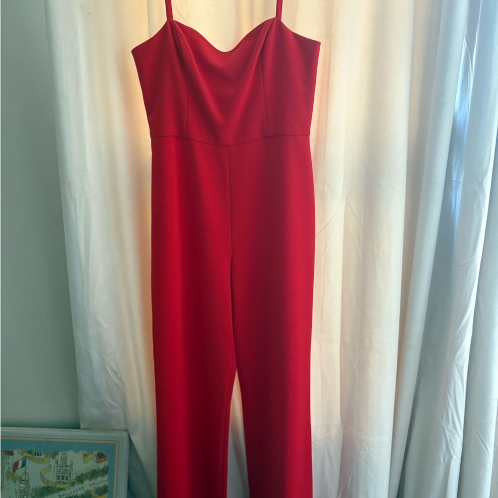 French Connection Striking Red Jumpsuit